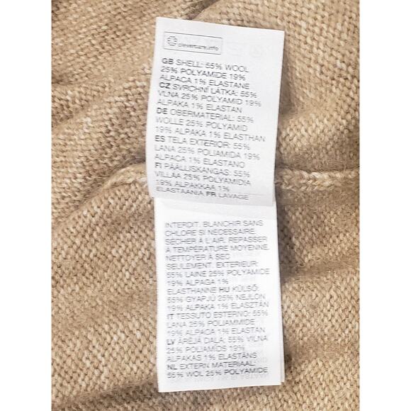 & Other Stories Wool & Alpaca Off The Shoulder Cowlneck Sweater Tan Size Medium - Picture 9 of 9